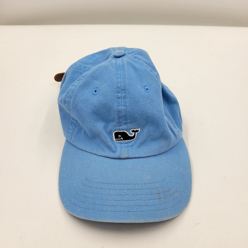 WOMENS LIGHT BLUE VINEYARD VINES HAT WHALE THEME STRAPBACK ADJUSTABLE